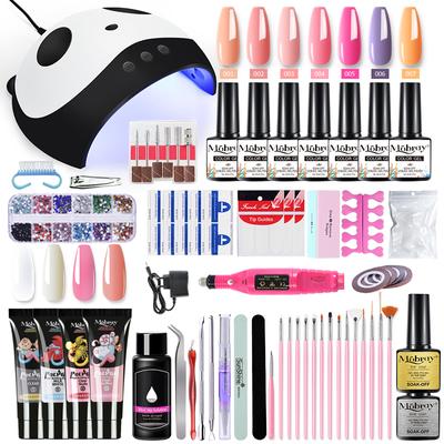 54/36W Lamp Nail Gereedschap Sets Voor Gel Polish Set Voor Manicure Nagels Art Semi Permanente Gel vernissen Lak Poly Acryl Gel Kit