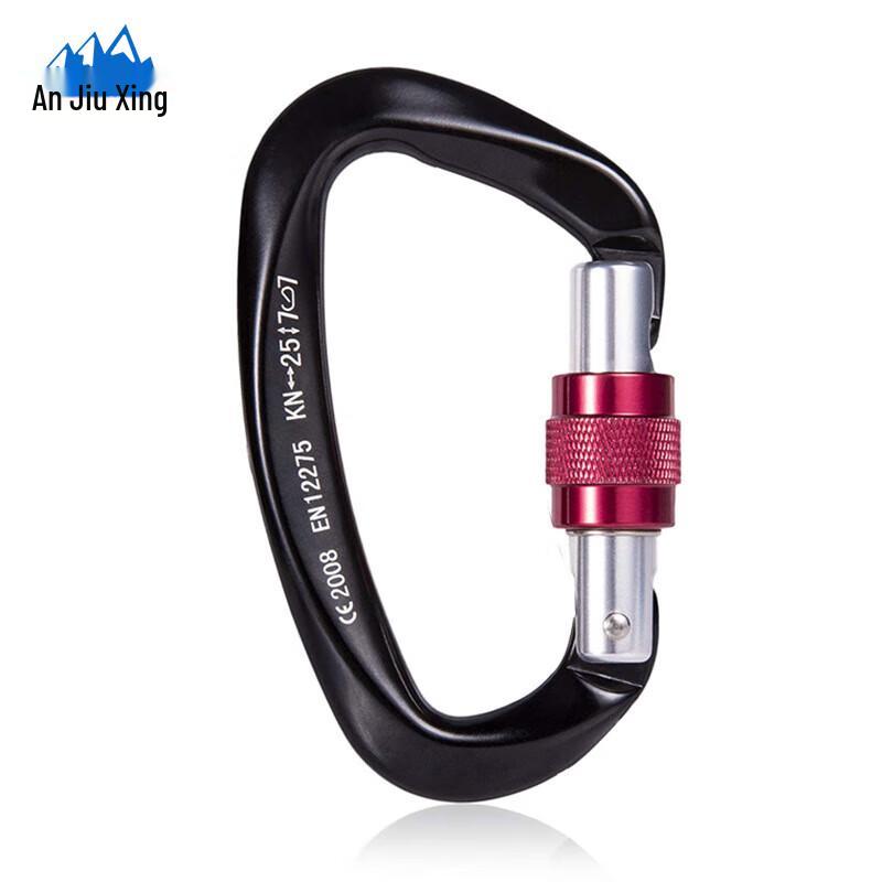 Anjiuxing D-Shape Screwgate Climbing Carabiner
