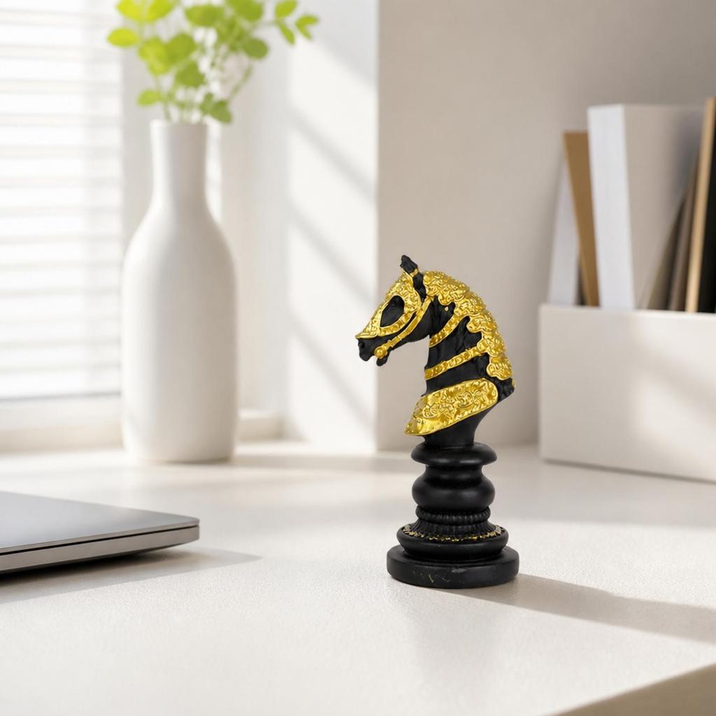 Chess-Themed Decorative Figurine Elegant Statue Giftable