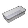 Flatware Tray with Lid and Drainer Dustproof Transparent Fashionable Silverware Countertop Storage Container for
