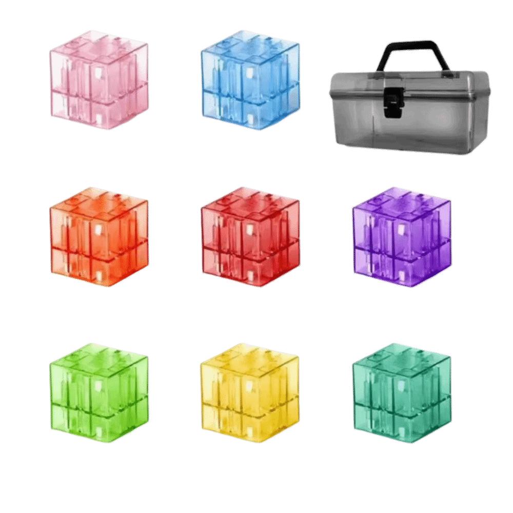 Transparent Magnetic Cubes Construction Toy Colorful Children's Educational Toy  Children