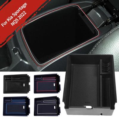 For Kia Sportage NQ5 2024 Armrest Storage Box Organiser ABS Centre Console Tray Glove Box Car Interior Accessories