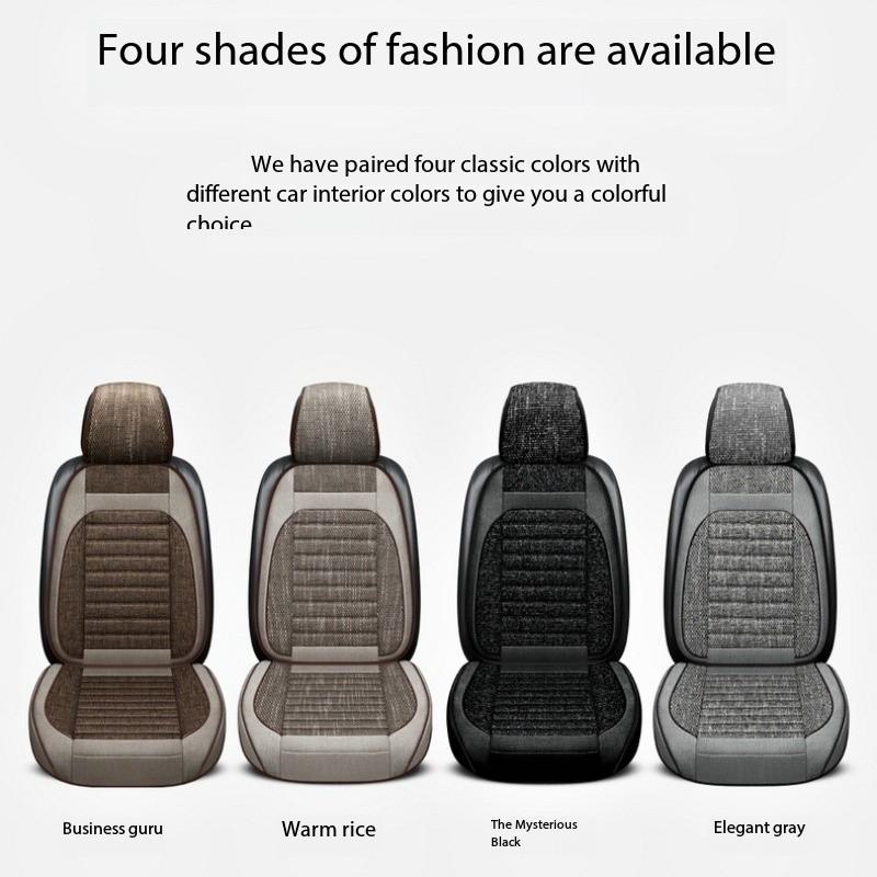 Universal Car Seat Covers Breathable Linen Front Seat Protector Cushions Classic Seat Decoration Protective Mat Accessories