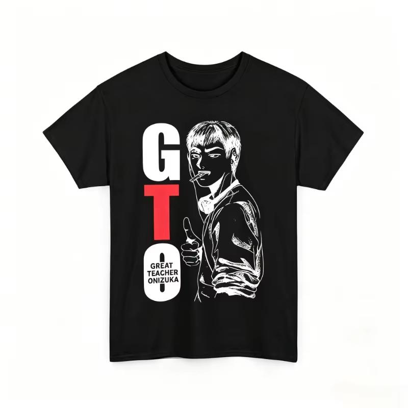 Summer Great Teacher Onizuka Tshirt Eikichi Onizuka Funny Japanese Shonen Tee Unisexs Unisexs Round Neck Short Sleeve