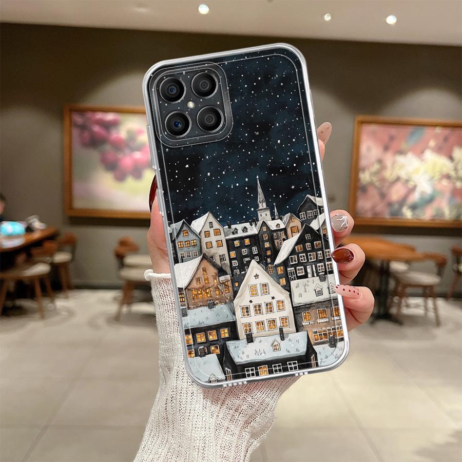 

Winter Snow Christmas Santa Claus Case for Honor X9a X8b X8a X7b X9b 90 Lite X8 Soft Phone Cover Honor X9a