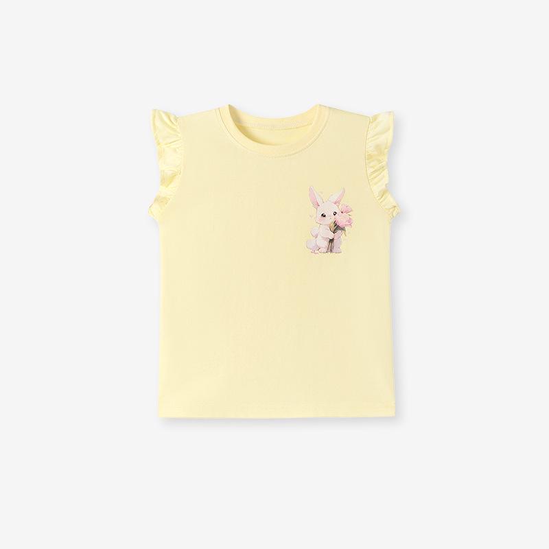 Little Maven Niedliches Kaninchen Sommer T-Shirt - Kurzarm Oberteil für Kinder (Europäischer und amerikanischer Stil)