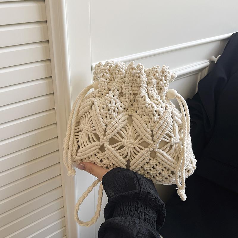 Nuova Borsa Estiva in Paglia da Donna Borsa a Spalla Boho Fatta a Mano Rattan Intrecciato Borsa a Tracolla da Spiaggia Pochette Casual Borse da Shopping Regalo