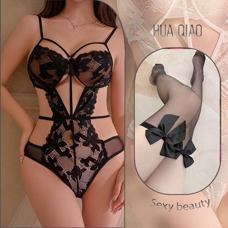 Sexy Erotic Underwear Hollow Pure Desire Temptation Strap Lace Free Pajamas Flirting Erotic Underwear Women Are So Transparent