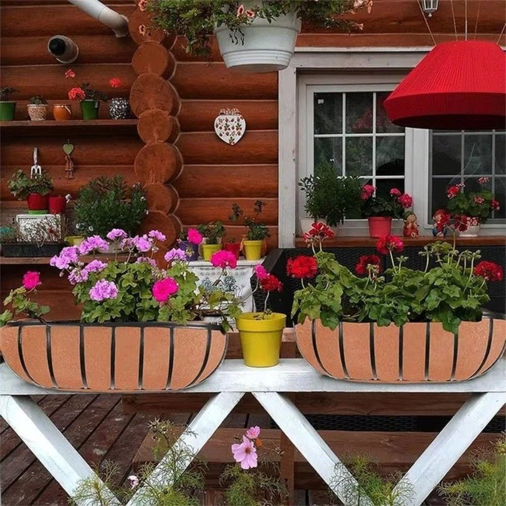 3Pcs Water-Retentive Felt Plant Pot Liners Root-Friendly Hanging Basket Liners Garden Planters