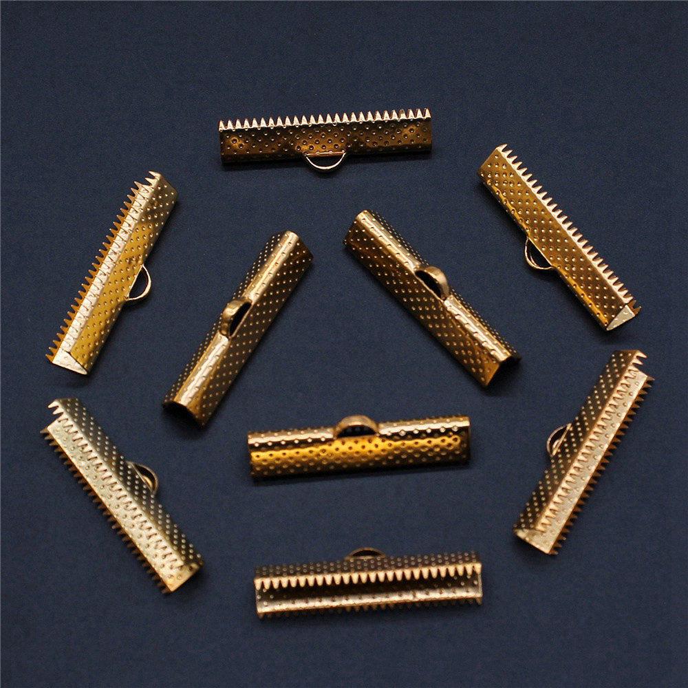 Bandenden Crimp-Clips Antikstil Zubehör für die Schmuckherstellung 8 Größen 4 Farben