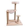Cat Tree Scratching Post: Climbing Frame, Bed, and Toy Platform for Large Cats