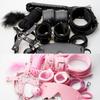 Sexy Leather BDSM Kits Plush Sex Bondage Set Handcuffs Sex Games Whip Gag Nipple Clamps Sex Toys For Couples Adults Games