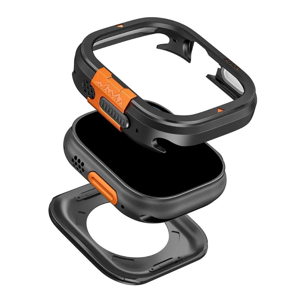 Luxury Case+Strap For Apple Watch Series10 46mm Titanium Metal Bracelet Hard Frame Protect Cover For Iwatch Ultra 2/1 49mm 44mm 45mm Band
