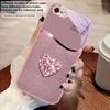 Gradient Diamond Love For iPhone 17 Air 16 E 15 14 13 Plus 12 Mini 11 17 Pro Max XR Xs Max 16E 7 8 Tempered Glass Phone Case