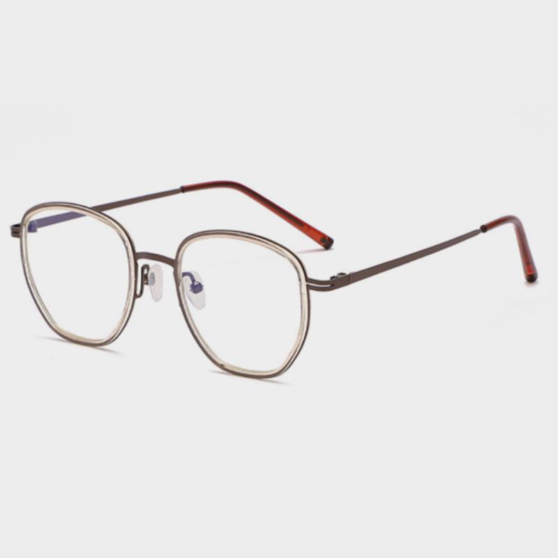 LOOKING4U NeoRetro B374 C2 Brown Blue Light Blocking Glasses