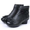 Vintage-Stiefel, echtes Leder, Stiefeletten, neue Winter-Damen, warme Schuhe, weiche, rutschfeste Untersohle
