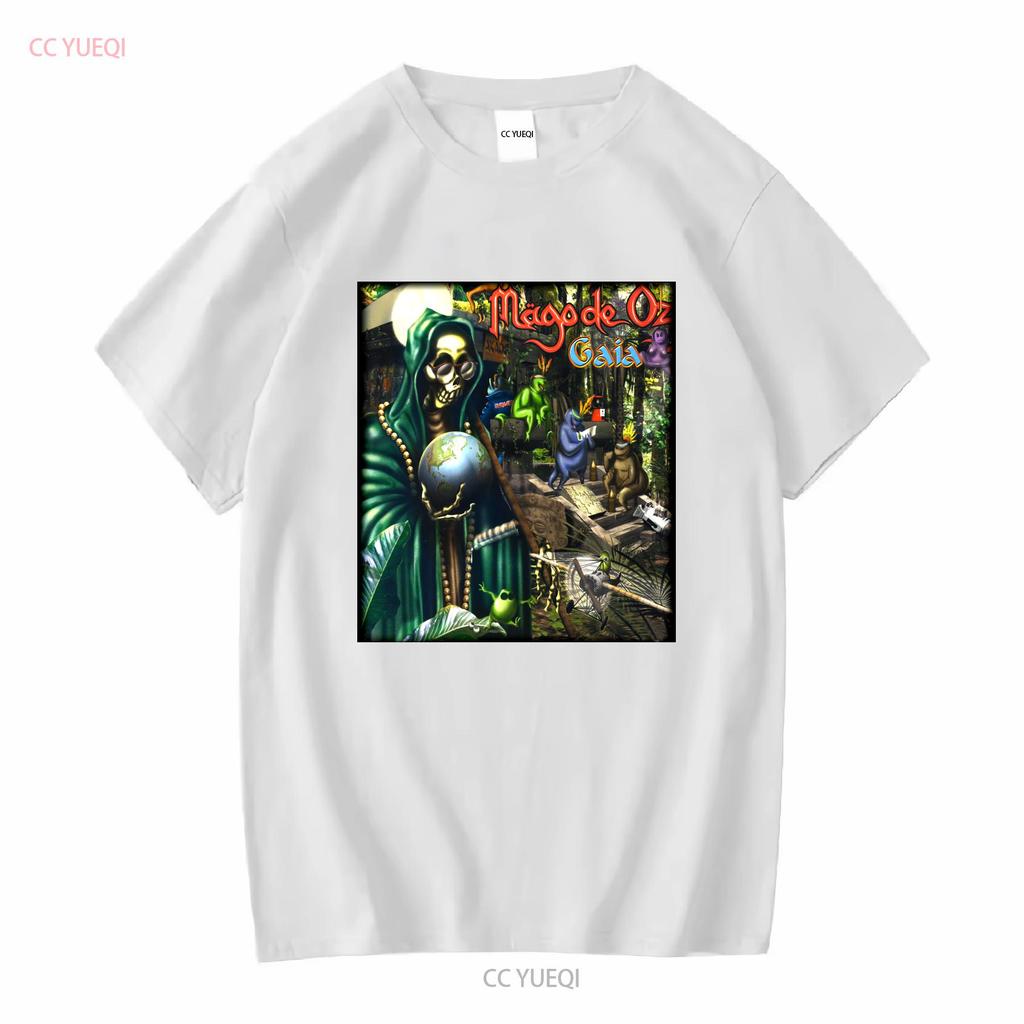 Mago De Oz Band Rock Graphic Short Sleeve Black Shirt Unisex Men Women KTV8524 Vintage Washed Unisex Streetwear Fashion Homme