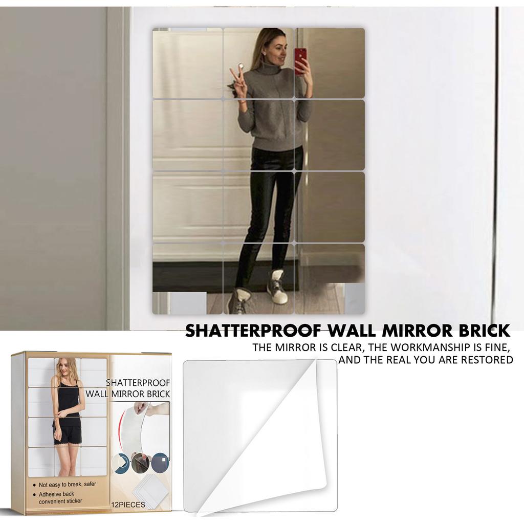 -fall Wall-mounted Mirror, Self-adhesive Wall Sticker, Dormitory Dressing Mirror, -fall Full-length Mirror Wall Sticker