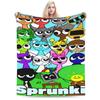 Cartoon Sprunki Music Game Blanket Fleece  Soft Throw Blanket for Bedding Couch Bed Rug