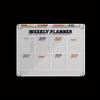 Clear Magnetic Acrylic Weekly Planner Erasable Fridge Message Board