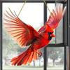 Christmas, Red Bird Light Catcher, Acrylic Pendant, Home, Outdoor, Garden, Courtyard, Hanging Decoration