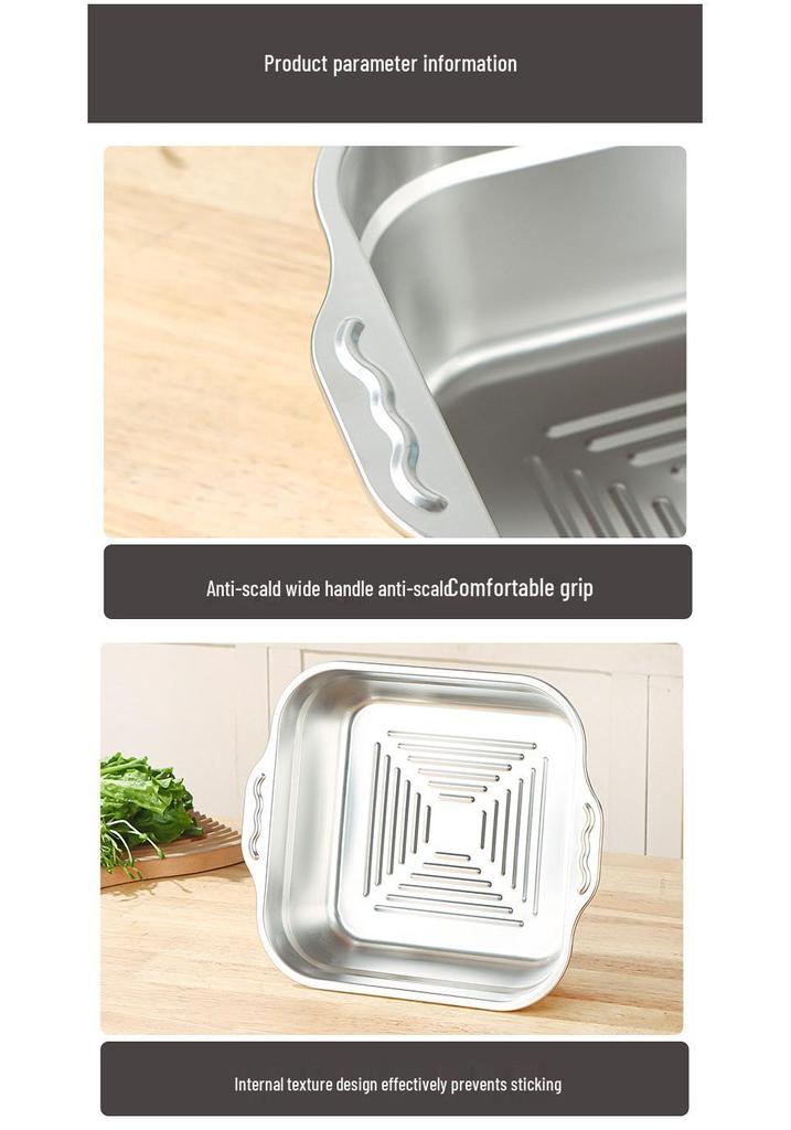 Double Ear Stainless Steel Kitchen Sink Draining Basket for Washing Vegetables & Fruits