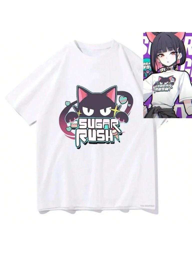 Blue Archives Anime T-Shirt Sweet Dash Funny Comics Cosplay Costume Women's Streetwear Graphic T-Shirt Women's Clothing Y2K Top