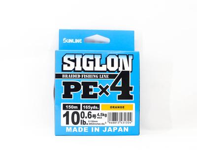 Sunline Linha P.E X4 Siglon 150M P.E 0.6 10LB Laranja (1304)