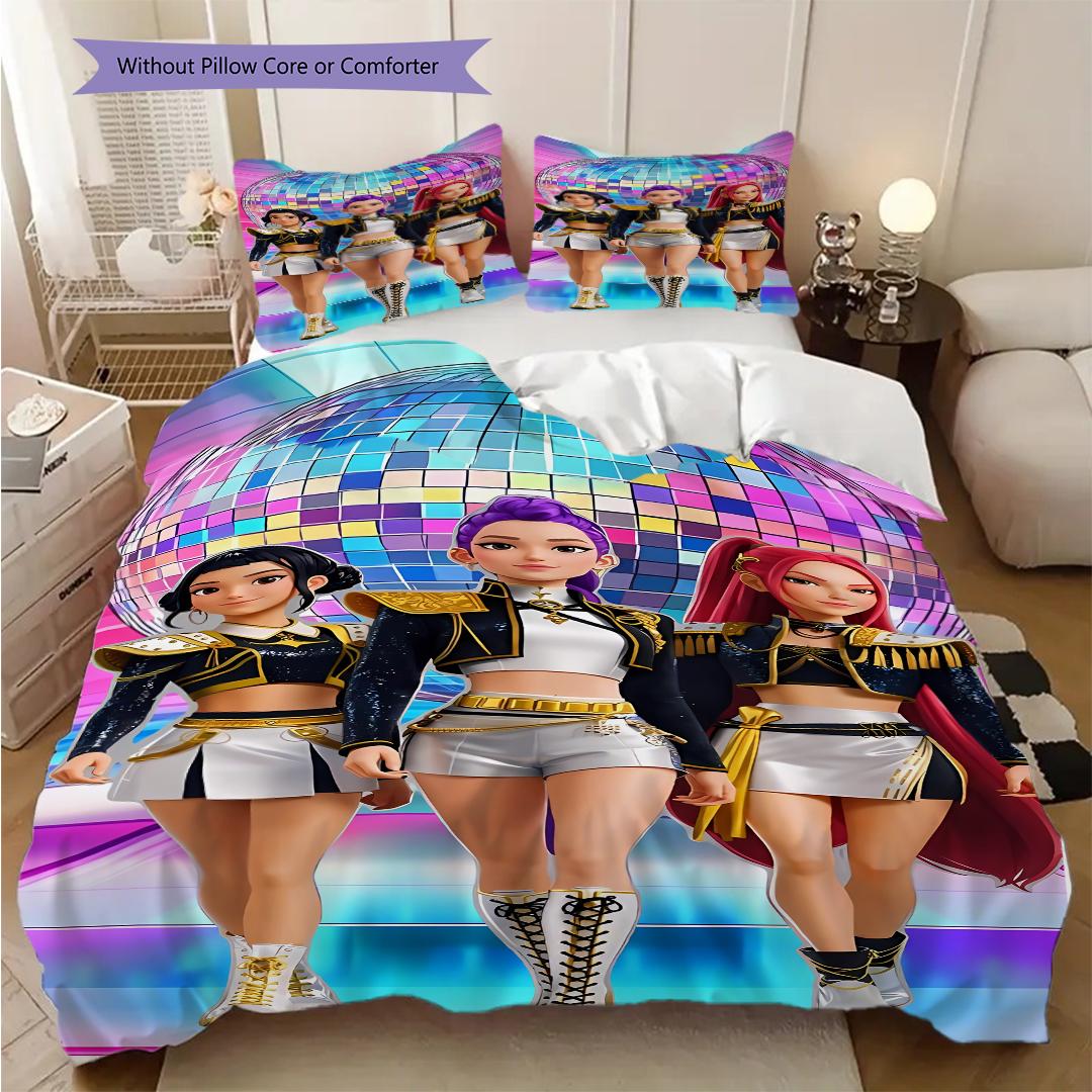 

K-Pop Supernatural Theme bedding, duvet cover, pillowcase, home decoration, birthday gift (1 * duvet cover+2 * pillowcase, coreless) 135x200cm