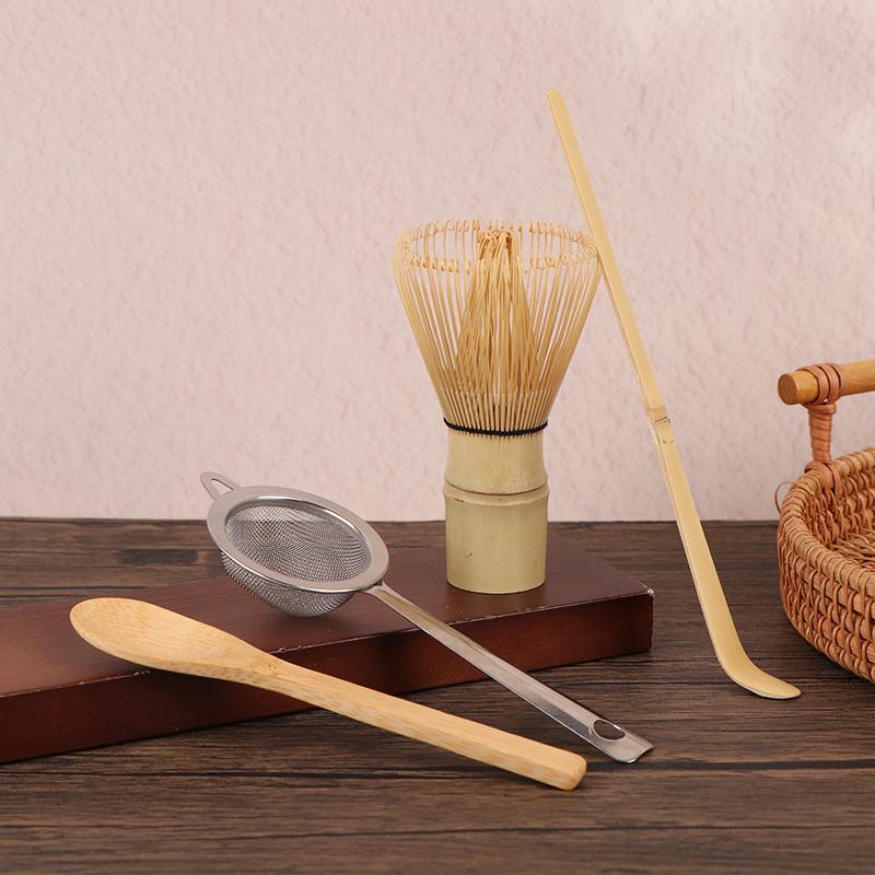 

Набор из 4 предметов: венчик для матча, ручной работы, бамбуковый венчик для матча, традиционная ложка для чая, ложка с глубоким черпаком, ситечко для чая, держатель для хранения венчика