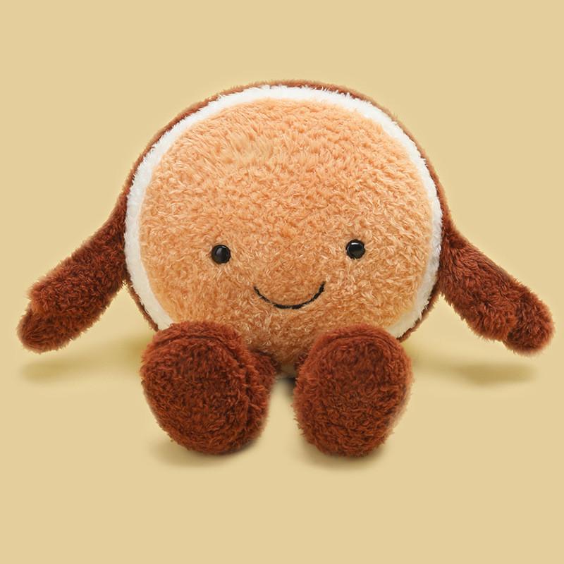 Egg Hamburger Toast Tart Plush Toy Soft Stuffed Doll Desk Decor Creative Gift