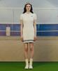 Malitteseupocheu Mouvement Cable Collar Knit Dress Ivory
