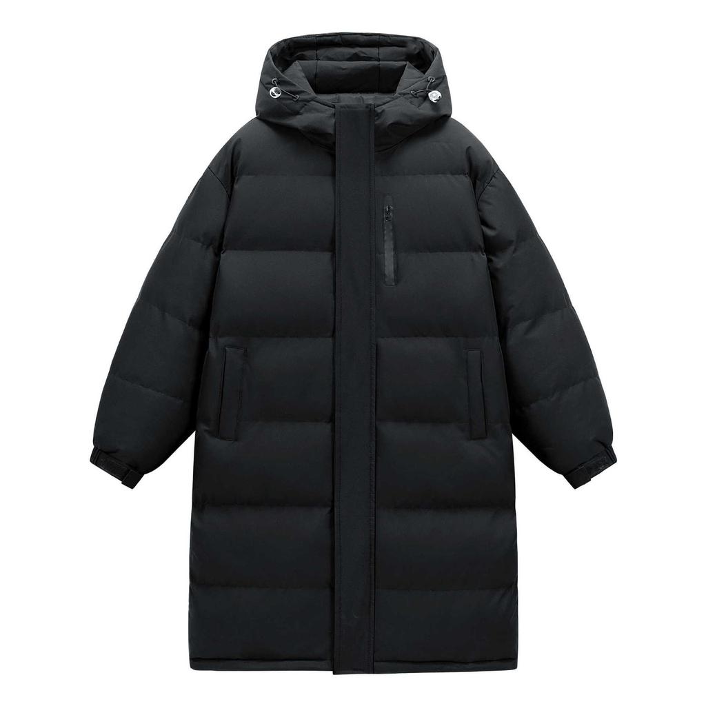 Unisex Over-the-Knee Hooded Cotton Jacket - 2025 Trendy, Loose, Thickened, Casual Coat