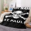 1 Stück Personalisierte St. Pauli Muster Flanelldecke Geeignet für alle Jahreszeiten für Heimdekoration Wärme und Komfort Geschenke Feiertagsgeschenk
