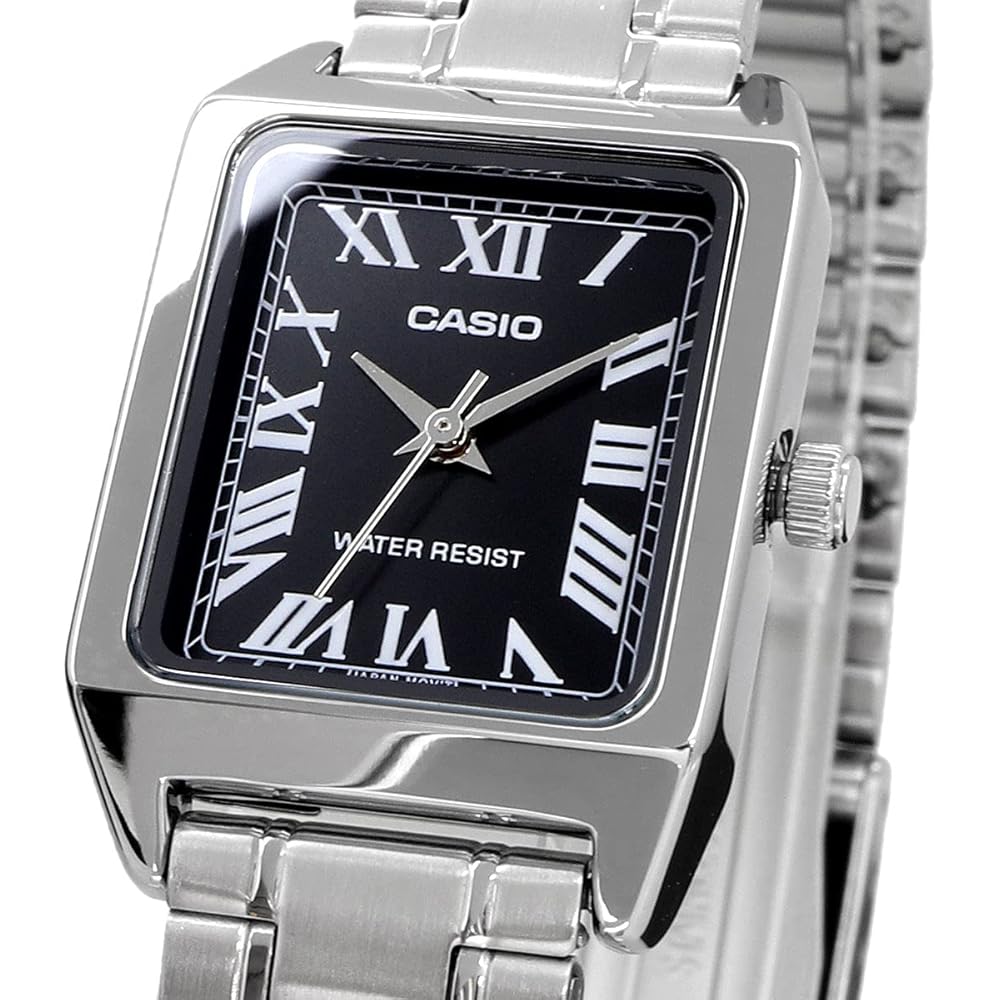 Casio Standard Analog Women's Wristwatch LTP-V007D-1B Black Silver Metal Band Imported Model
