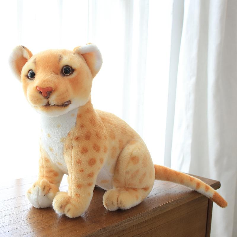 Simulation Animal Leopard Lion Plush Toy Children's Entertainment Doll Ragdoll Holiday Gift