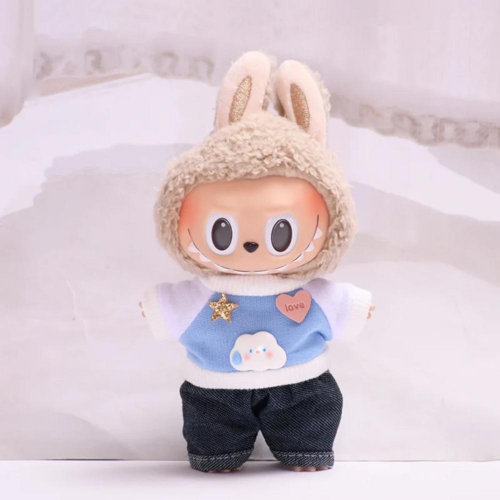 Cute Mini Plush Doll'S Bib Pants 17cm Labubu I II Idol Dolls Sitting Party Clothing Outfit Accessories For Korea Kpop Exo