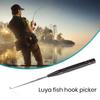 Magnetic Bottom Spiral Design Hook Retractor Anti-skid Handle Tube Storage Detachable Stainless Steel Fish Hook Remover Fishing Equipment