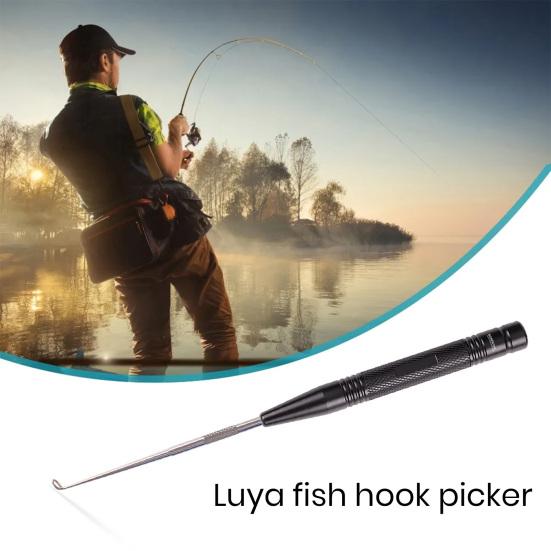 Magnetic Bottom Spiral Design Hook Retractor Anti-skid Handle Tube Storage Detachable Stainless Steel Fish Hook Remover Fishing Equipment