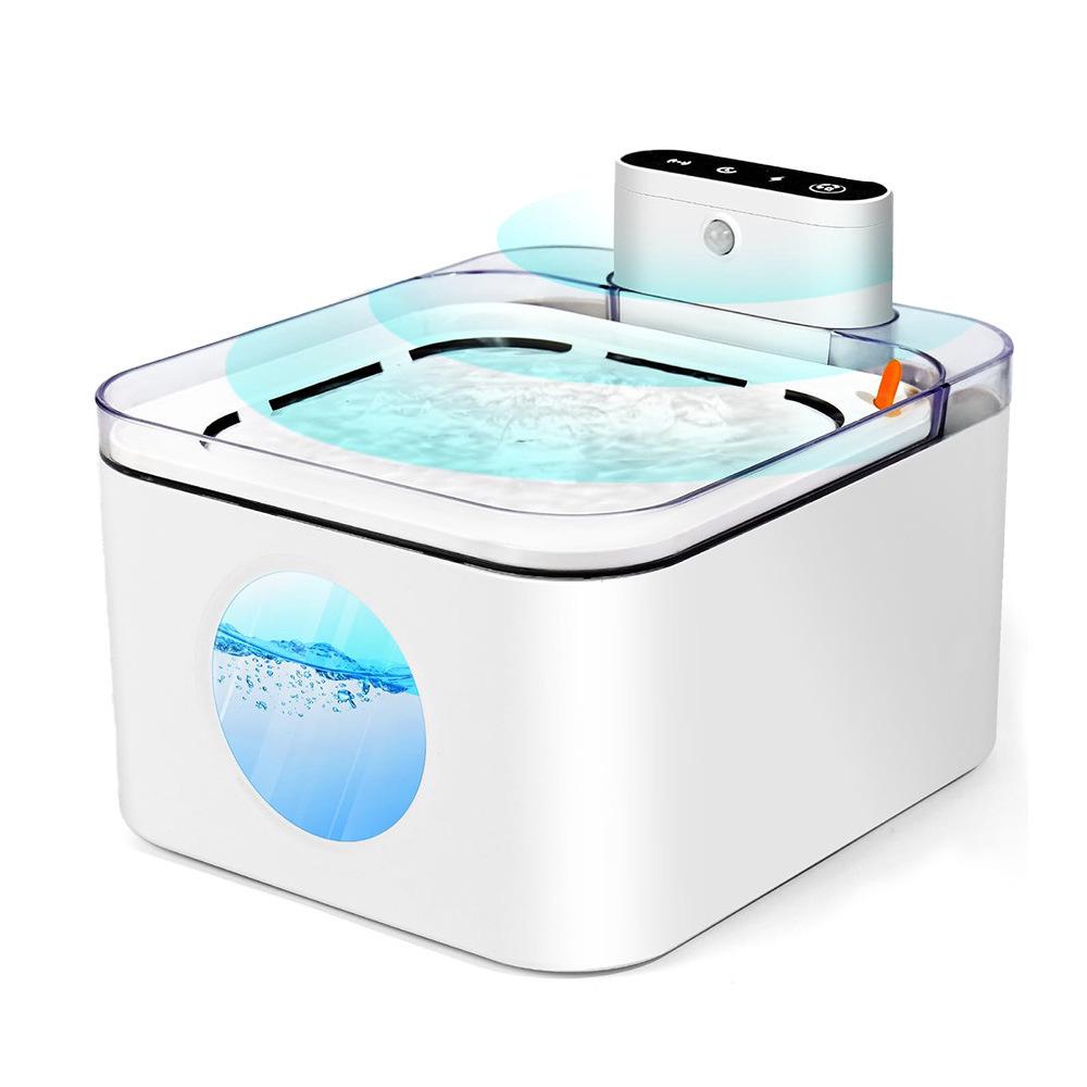 Intelligente Edelstahl-Haustier-Wasserfontäne mit kabellosem Laden