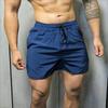 Sport Fitnessshorts für Herren im Sommer, Schnelltrocknend, Locker und Atmungsaktiv, Laufshorts in Unifarben, Modische Lässige Elastische Viertelhose