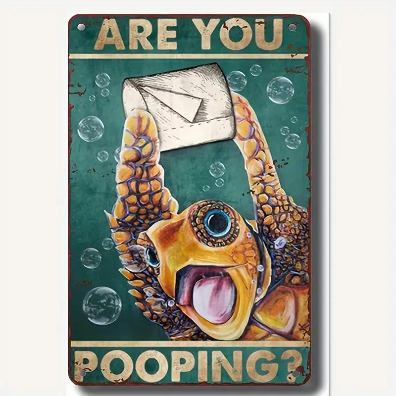 Vintage Metal Tin Sign 8x12 Inch Retro Bathroom Wall Decor Home Toilet Sign