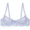 French Underwear Women's Summer Ultra-thin Pure Lace Bra Big Chest Small Anti-sagging Sexy Underwear Bra