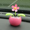 Car Ornament Solar Powered Dancing Shaking Head Cartoon Sun Flower Pot Automobile Auto Dashboard Decoration Cute Car Accessories
