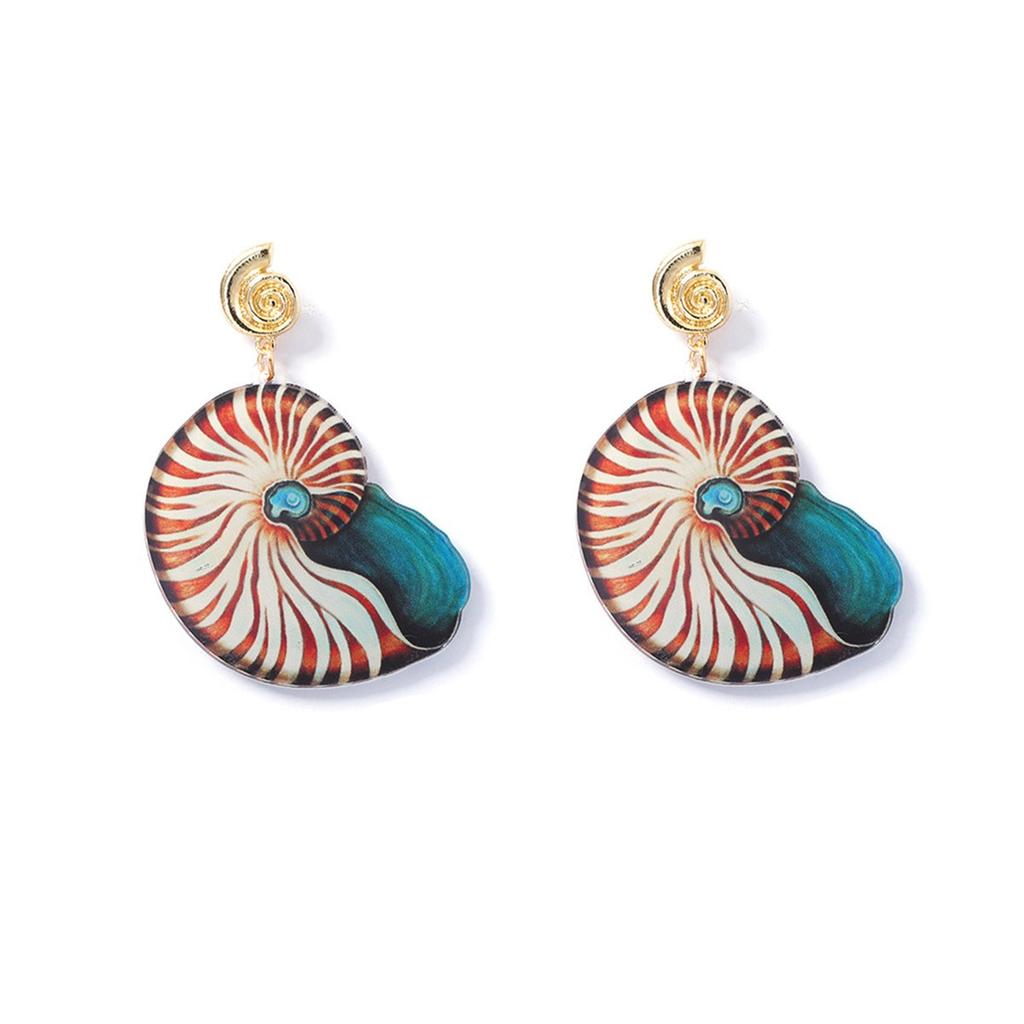 DIGADAGU Alloy Resin Marine Animal Dangle Earrings New Minimalist Statement Earrings Women Jewelry Accessories