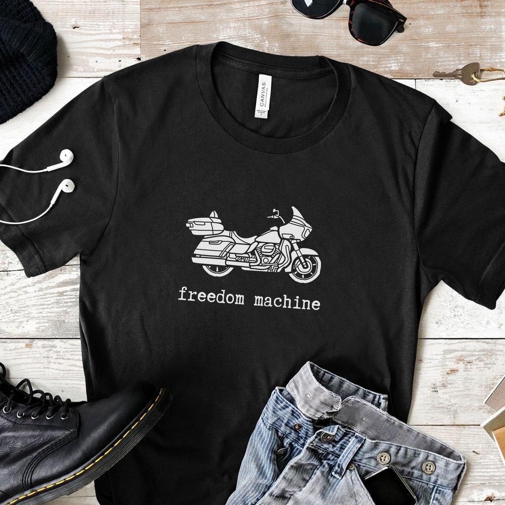 Freedom Machine Motorcycle Shirt, Biker Gift for Father s Day, Present for Motorcyclist XS