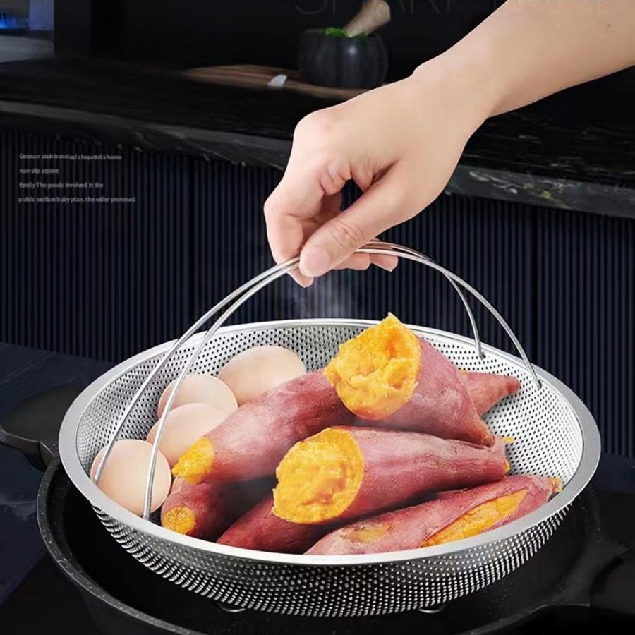 Lebensmittel Abtropfkorb Dämpfsieb Netzkorb Kochen Handheld Gestell Topf Brötchen Multifunktions Reiskocher Gedämpft Wiederverwendbar