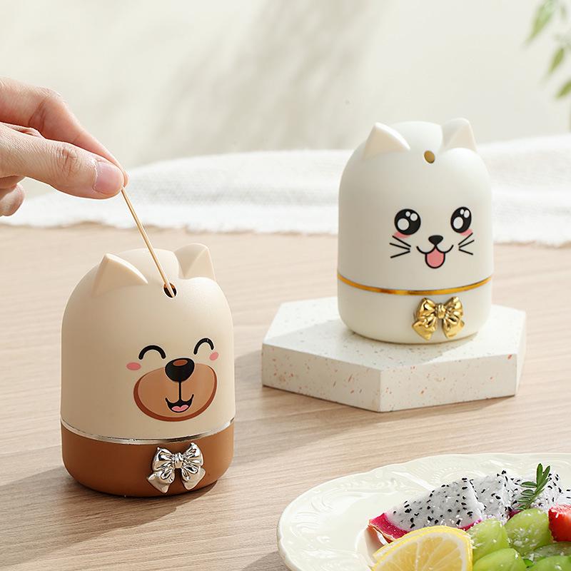 Tierfamilie Cartoon Zahnstocherhalter - Kreativer automatischer Pop-Up für den Esstisch