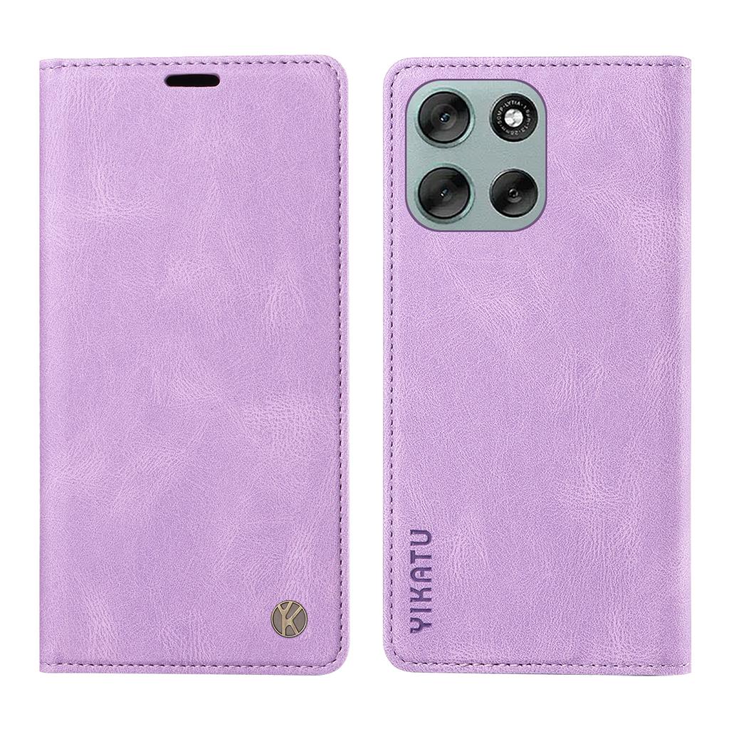 For Motorola Moto G56 5G Leather Cover YIKATU YK-004 Skin-Touch Wallet Phone Cases