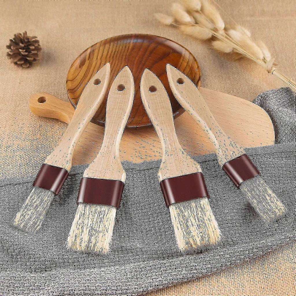 Cleaning Brush Pastry Brushes For Baking Basting Brush With Boar Bristle And Beech Hardwood Handles Culinary Oil Brush For Bbq Butter Grill Bbq Sauce